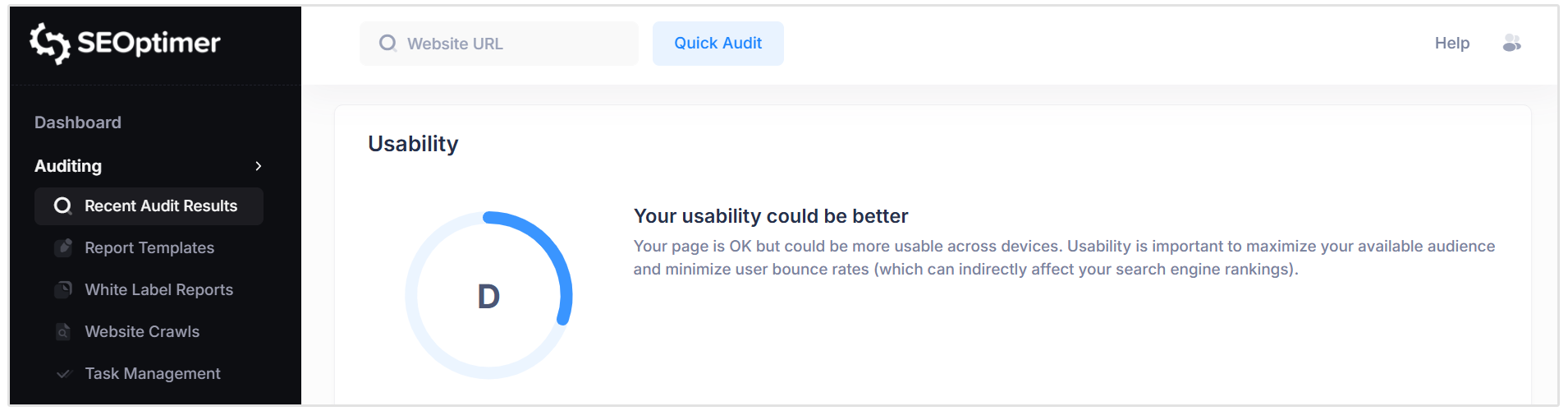 Usability results